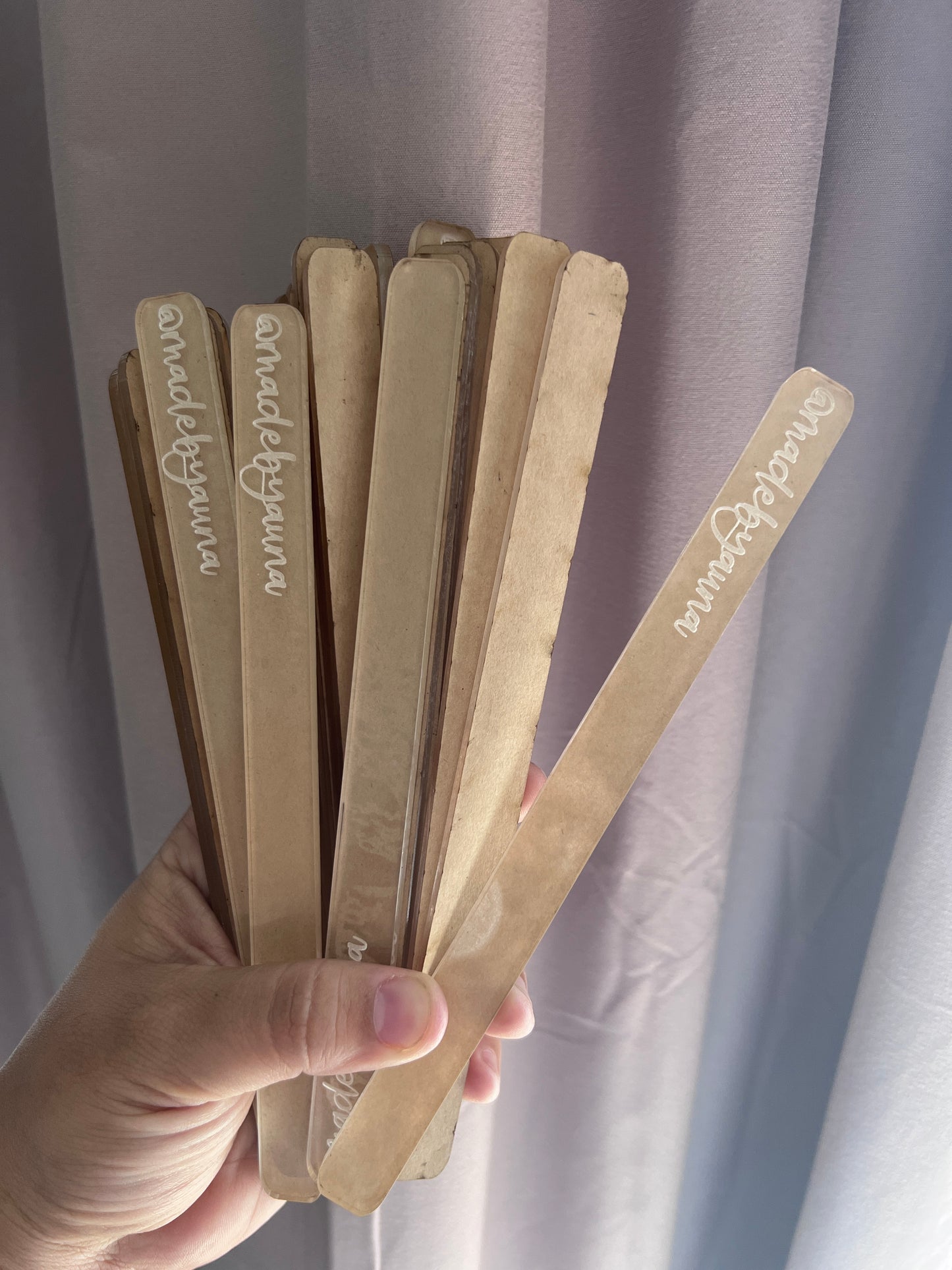 Clear Custom Cake Topper Sticks