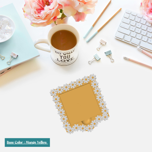 Lots of Daisy Post-It Note Holder | Cute Floral Desk Organizer for Sticky Notes