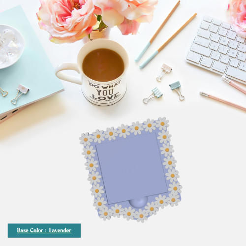 Lots of Daisy Post-It Note Holder | Cute Floral Desk Organizer for Sticky Notes