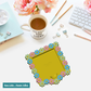 Pastel Rainbow Daisies Post-It Note Holder | Cute Floral Desk Organizer for Sticky Notes