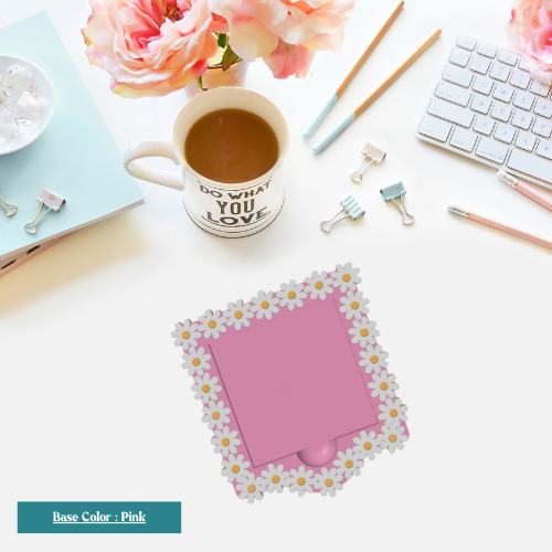 Lots of Daisy Post-It Note Holder | Cute Floral Desk Organizer for Sticky Notes